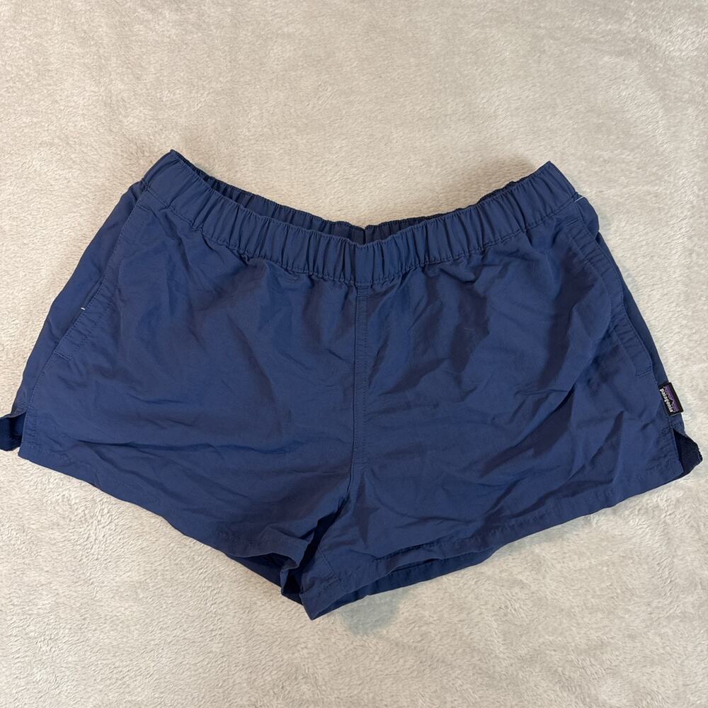 Patagonia Shorts Womens Size Medium Blue Barely Baggies Gorpcore Hiking Outdoor